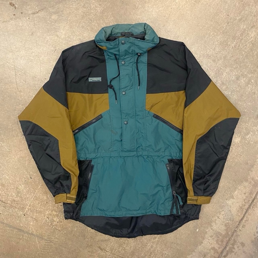 Vintage Columbia Sportswear Colorblock 3-4 Zip Anorak Pullover Ski Jacket Large